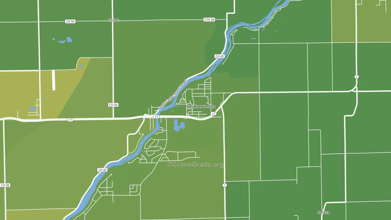 Sun River Terrace, IL Map of Vehicle Theft Rates
