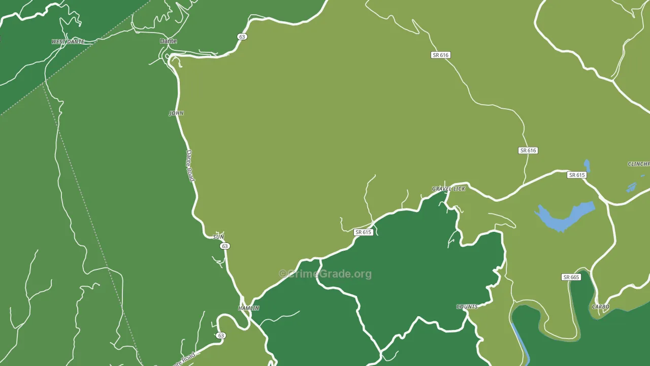 Sun, VA Map of Vehicle Theft Rates