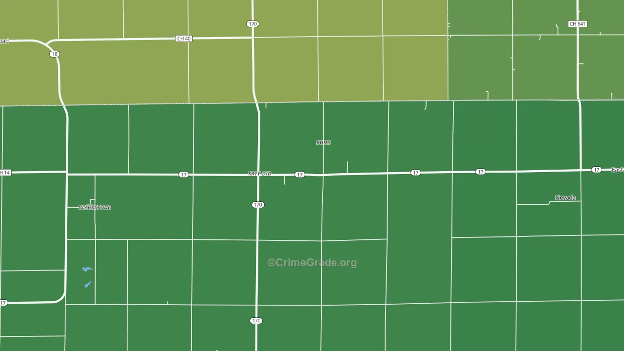 Sunbury, IL Map of Vehicle Theft Rates