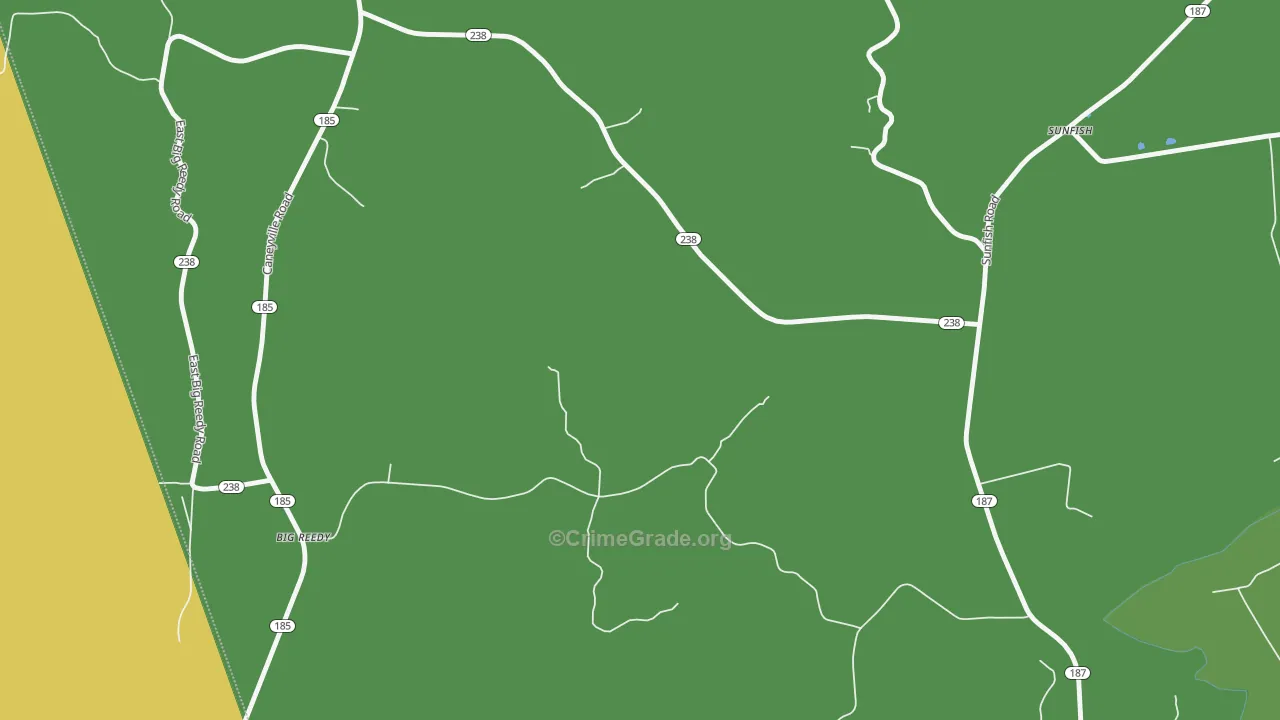 Sunfish, KY Map of Vehicle Theft Rates