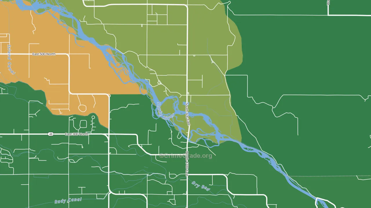 Sunnydell, ID Map of Vehicle Theft Rates