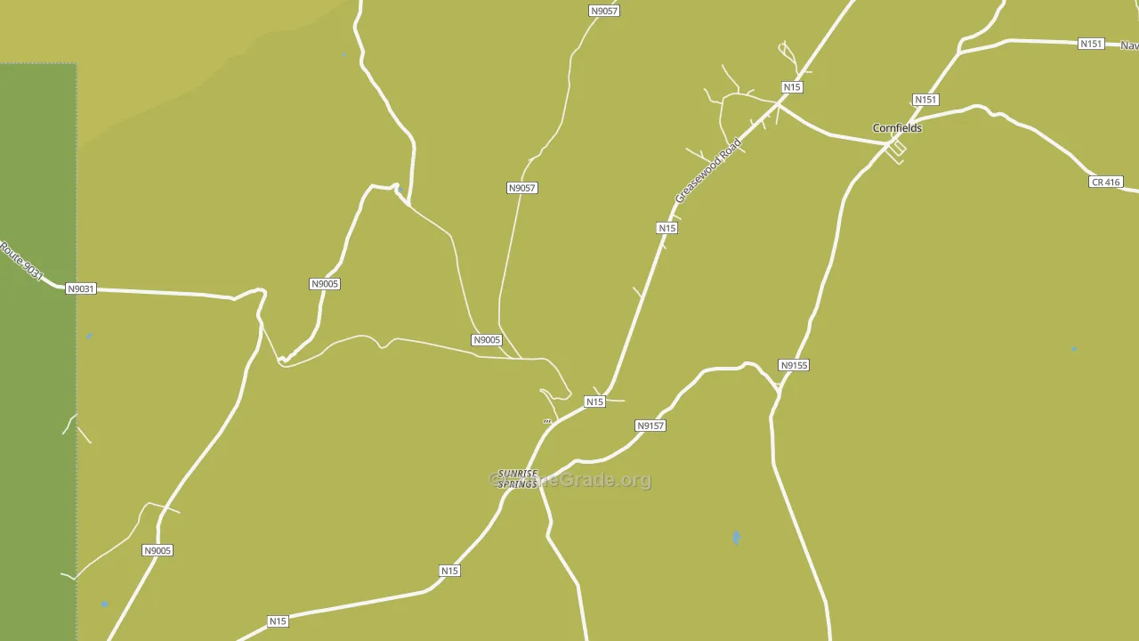 Sunrise Springs, AZ Map of Vehicle Theft Rates