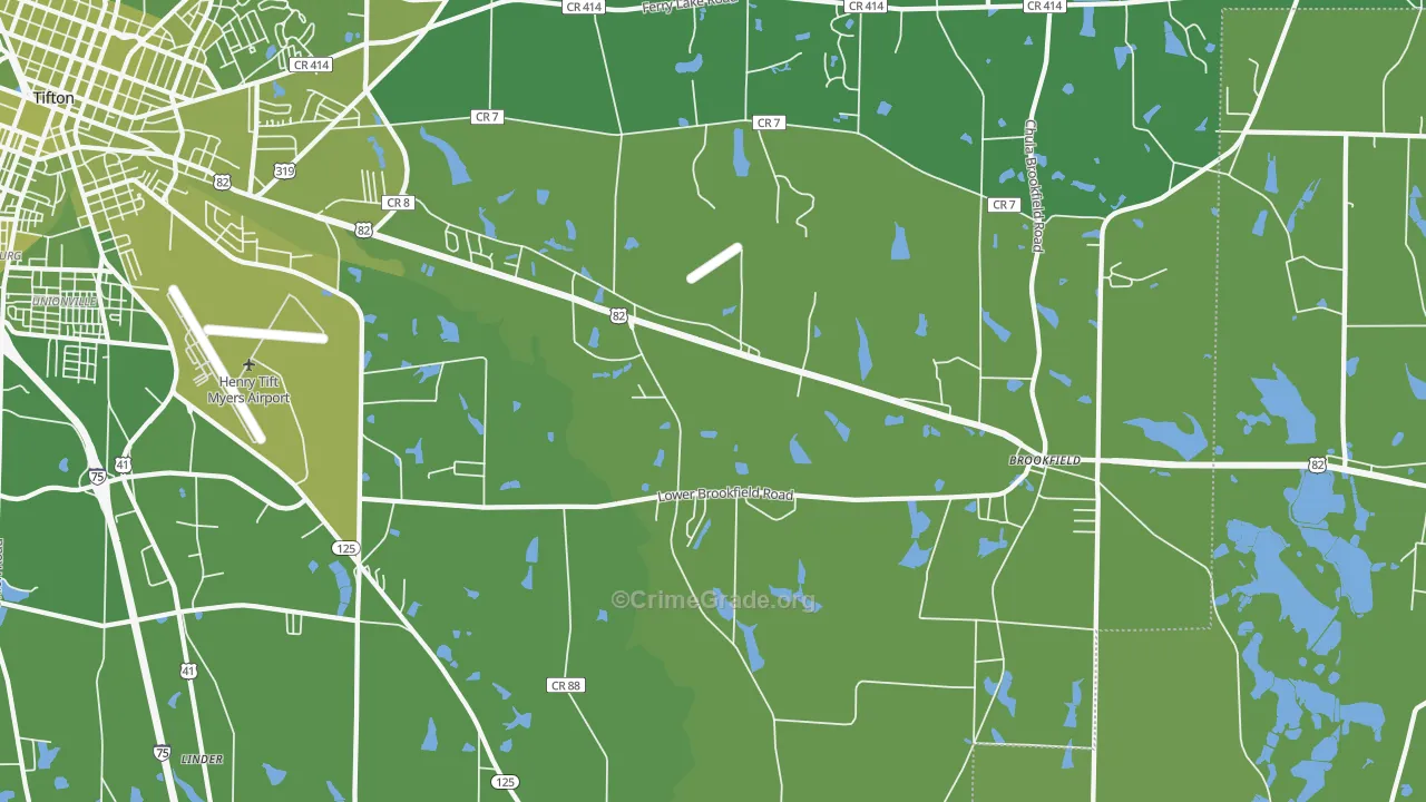 Sunsweet, GA Map of Vehicle Theft Rates