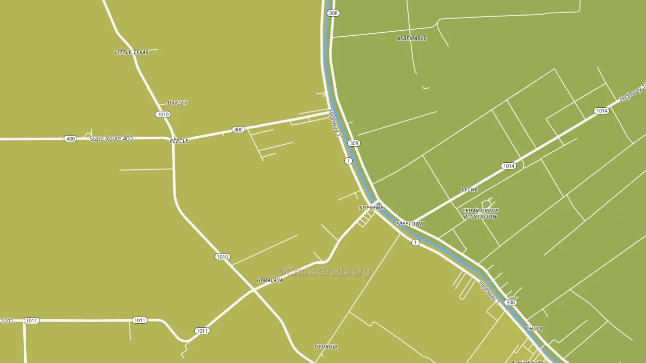 Supreme, LA Map of Vehicle Theft Rates