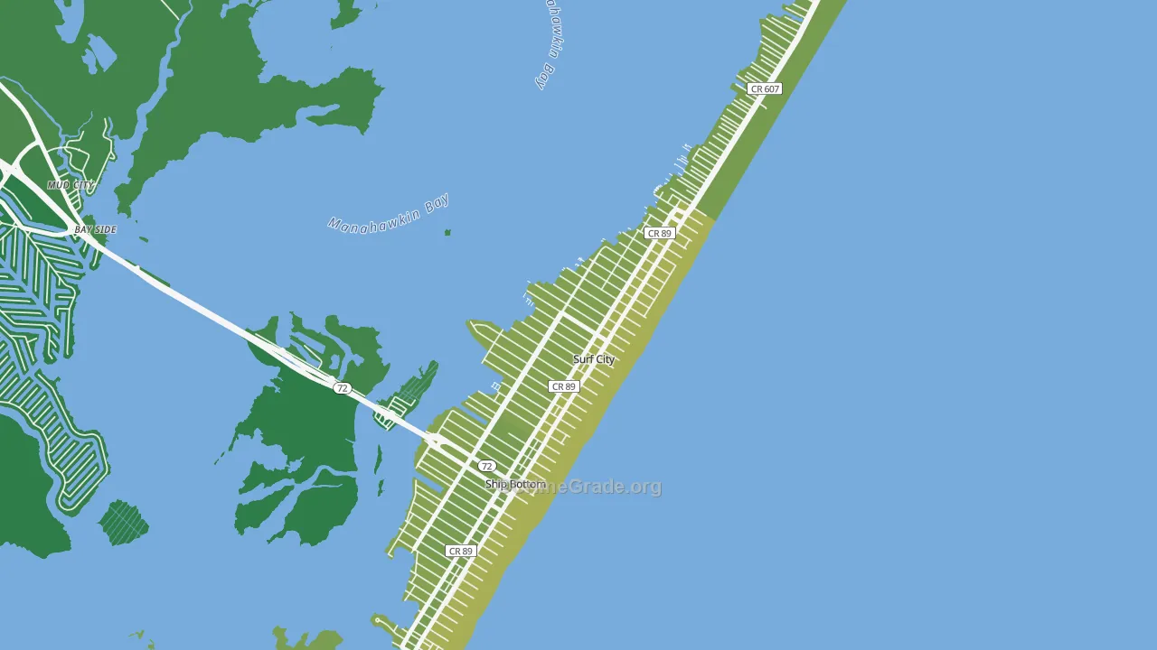 Surf City, NJ Map of Vehicle Theft Rates