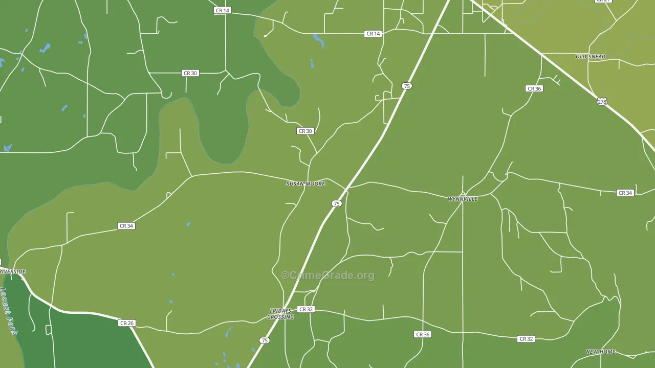 Susan Moore, AL Map of Vehicle Theft Rates