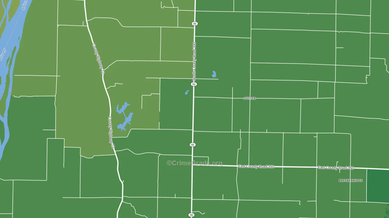 Sutter, IL Map of Vehicle Theft Rates