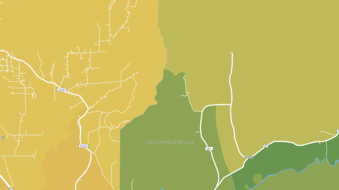 Swaim, AL Map of Vehicle Theft Rates