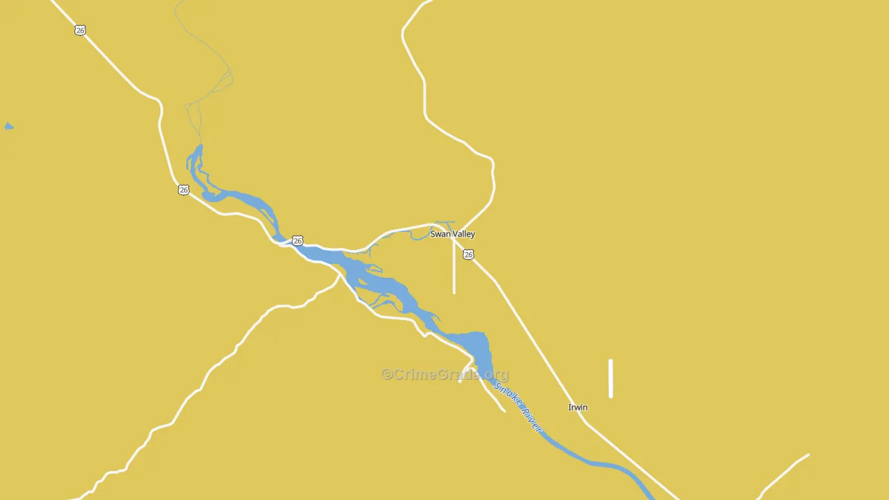 Swan Valley, ID Map of Vehicle Theft Rates