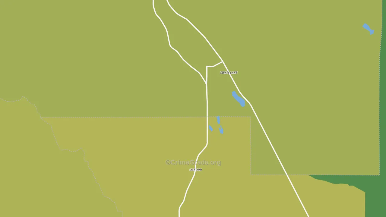 Swanlake, ID Map of Vehicle Theft Rates
