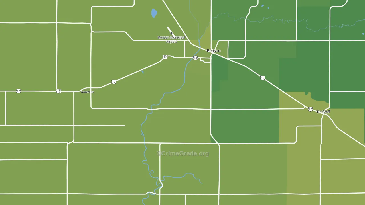 Swift County, MN Map of Vehicle Theft Rates