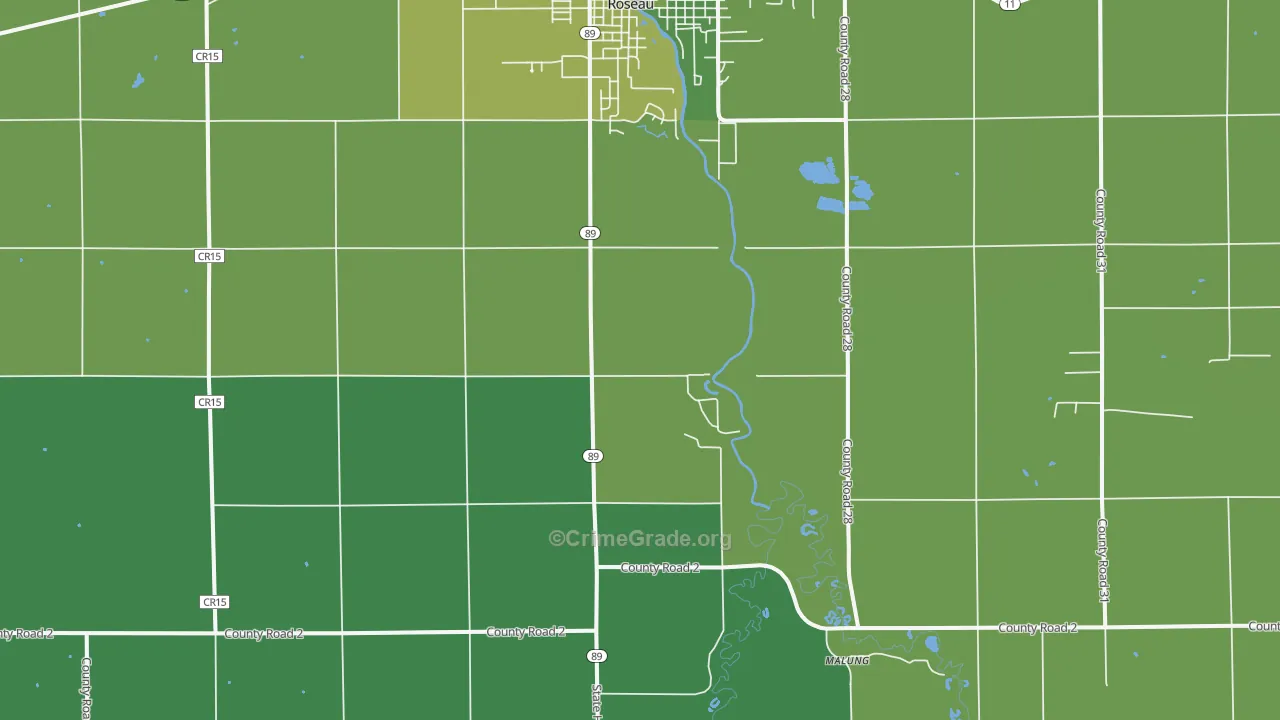Swift, MN Map of Vehicle Theft Rates