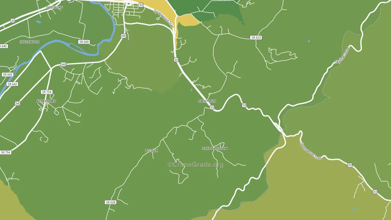 Swift Run, VA Map of Vehicle Theft Rates
