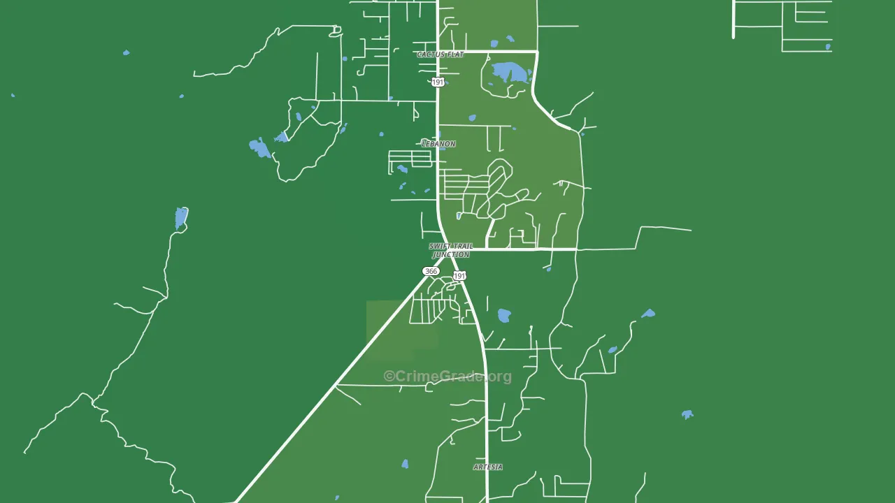 Swift Trail Junction, AZ Map of Vehicle Theft Rates