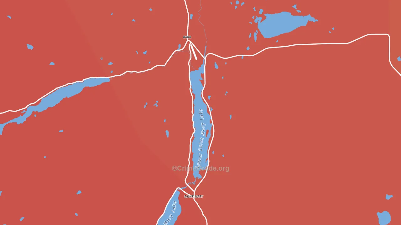 Swiftcurrent, MT Map of Vehicle Theft Rates