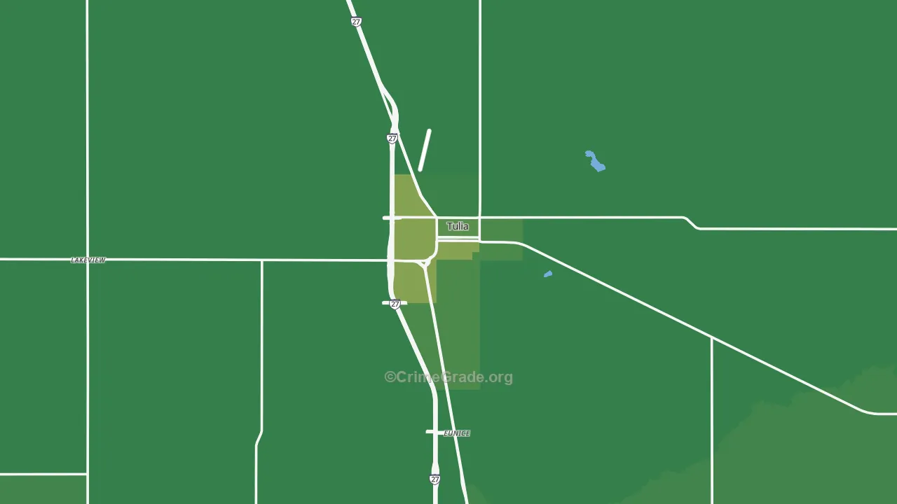 Swisher County, TX Map of Vehicle Theft Rates