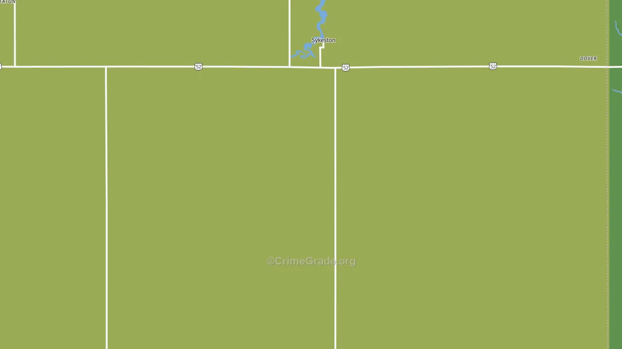 Sykeston, ND Map of Vehicle Theft Rates
