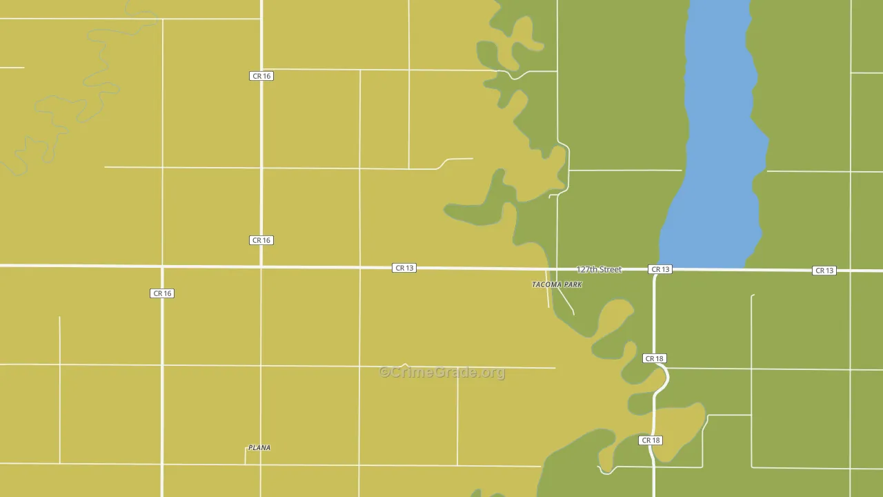 Tacoma Park, SD Map of Vehicle Theft Rates
