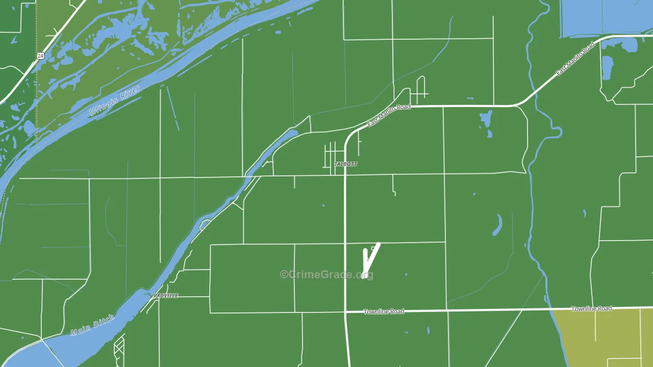 Talbott, IL Map of Vehicle Theft Rates