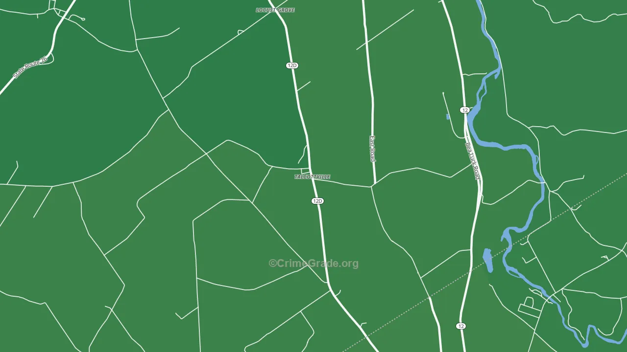 Talcottville, NY Map of Vehicle Theft Rates