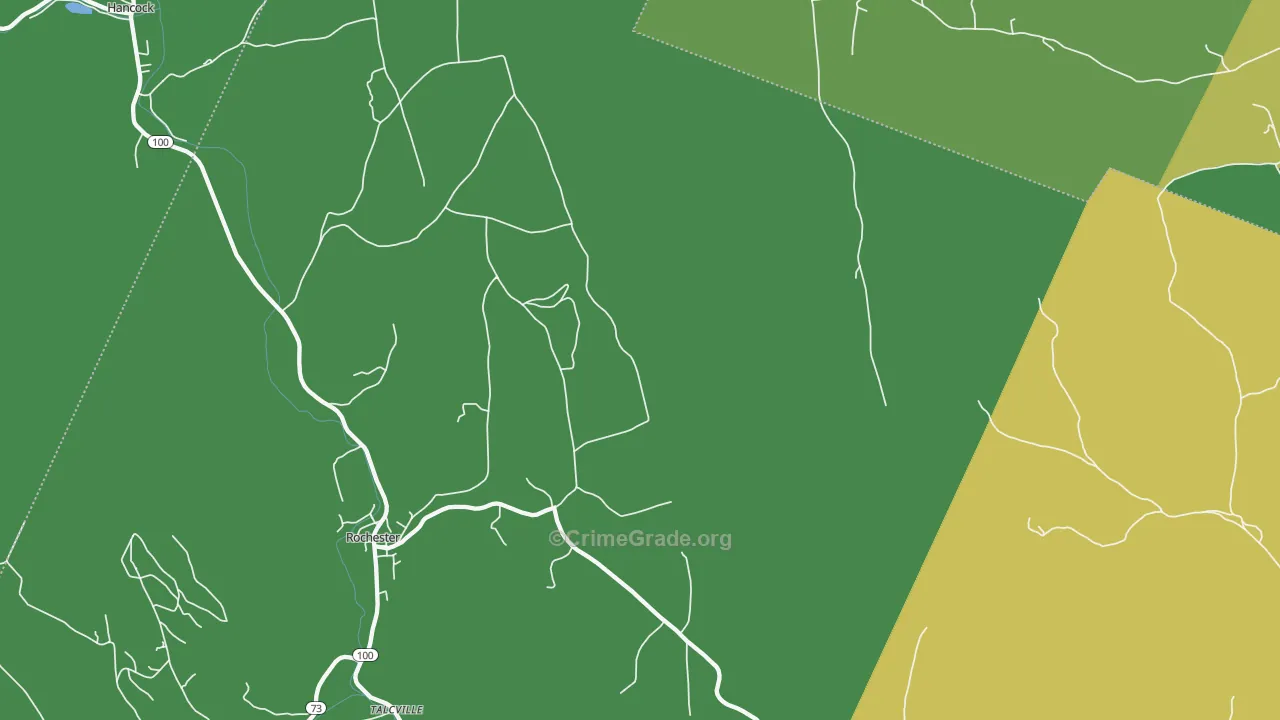 Talcville, VT Map of Vehicle Theft Rates