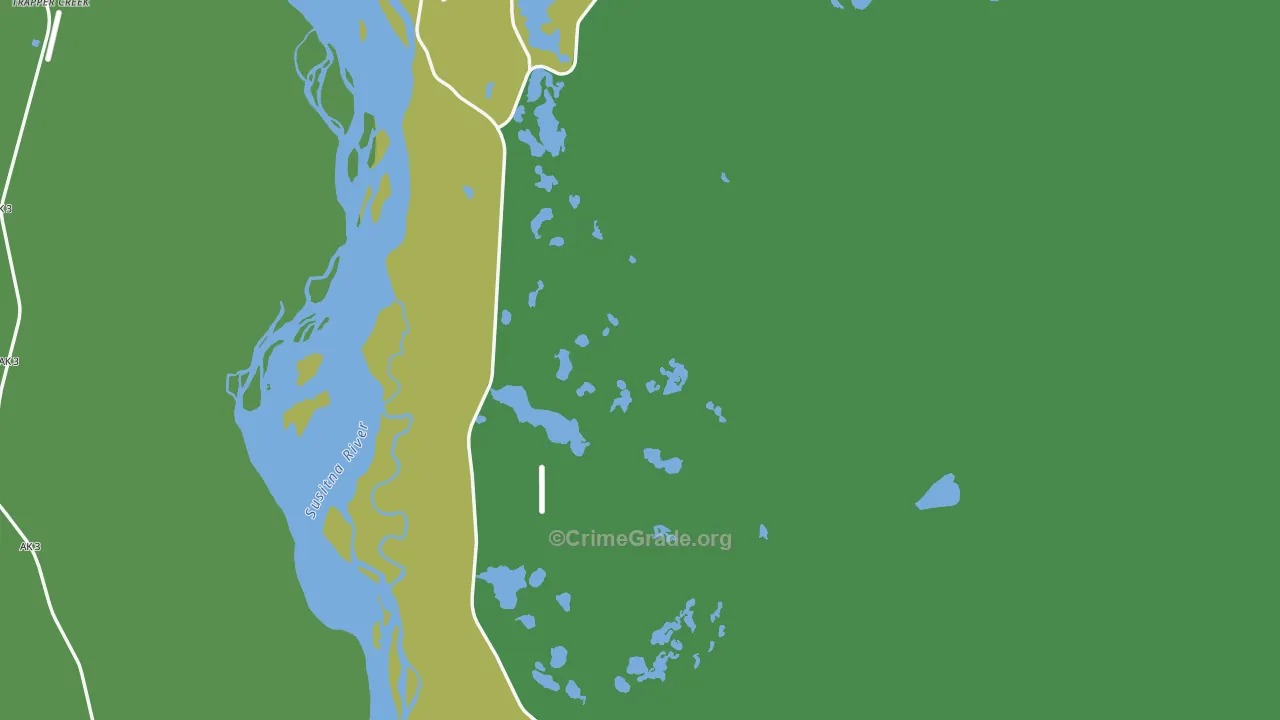Talkeetna, AK Map of Vehicle Theft Rates