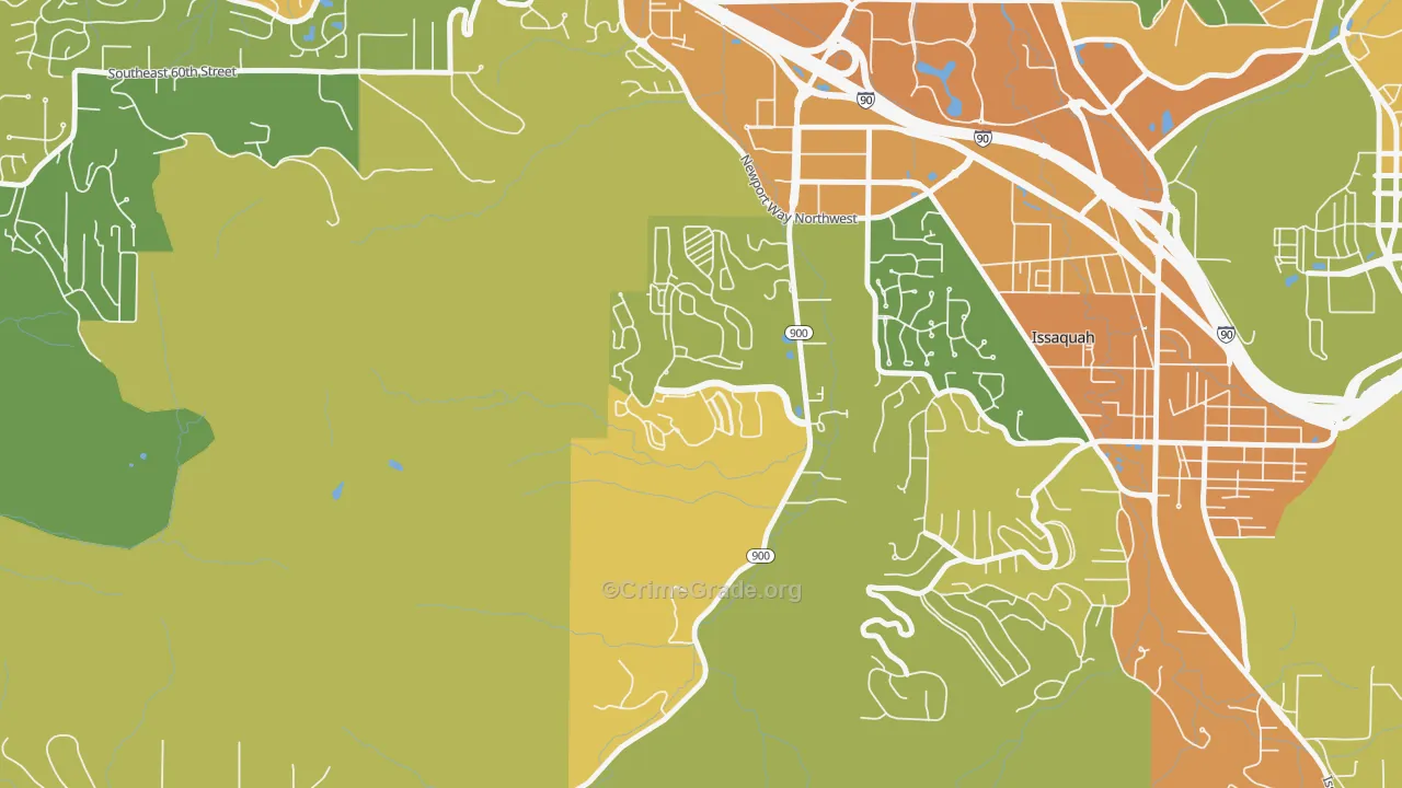 Talus, Issaquah, WA Map of Vehicle Theft Rates