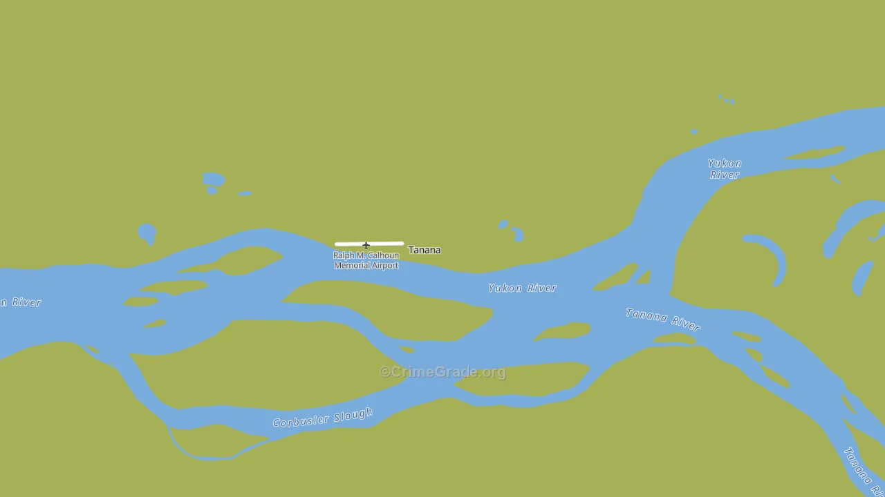 Tanana, AK Map of Vehicle Theft Rates