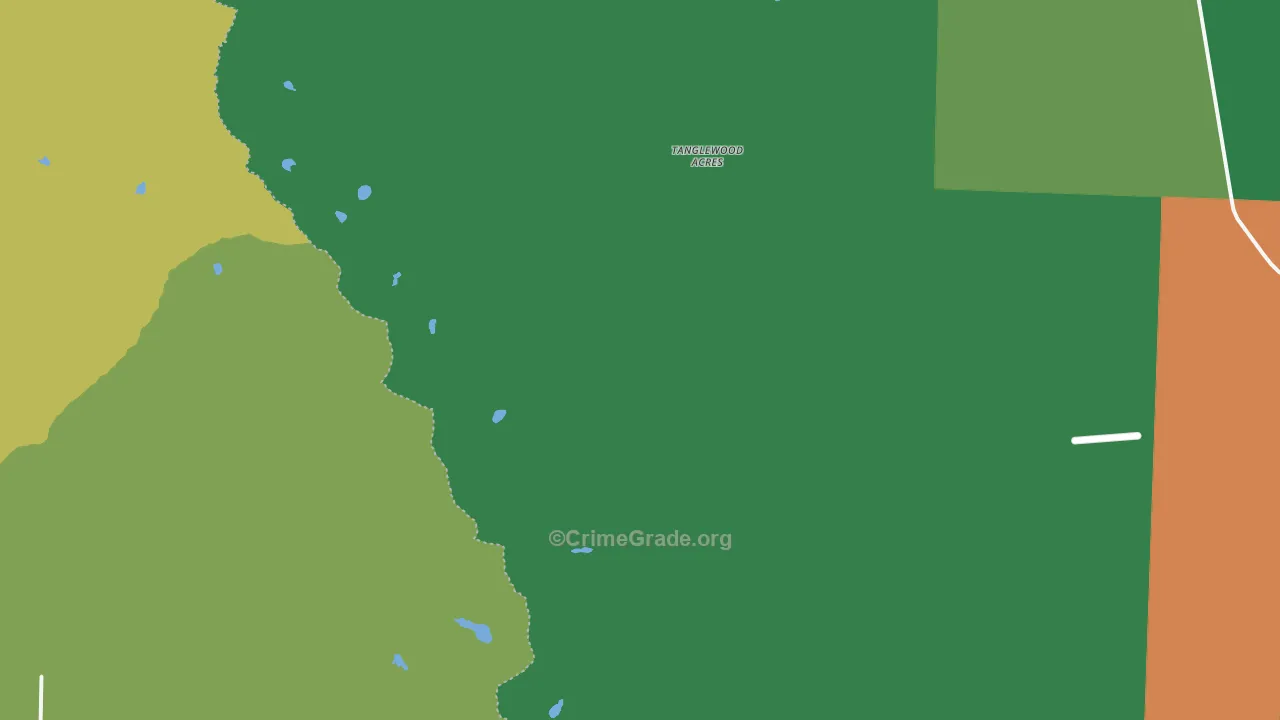 Tanglewood Acres, CO Map of Vehicle Theft Rates