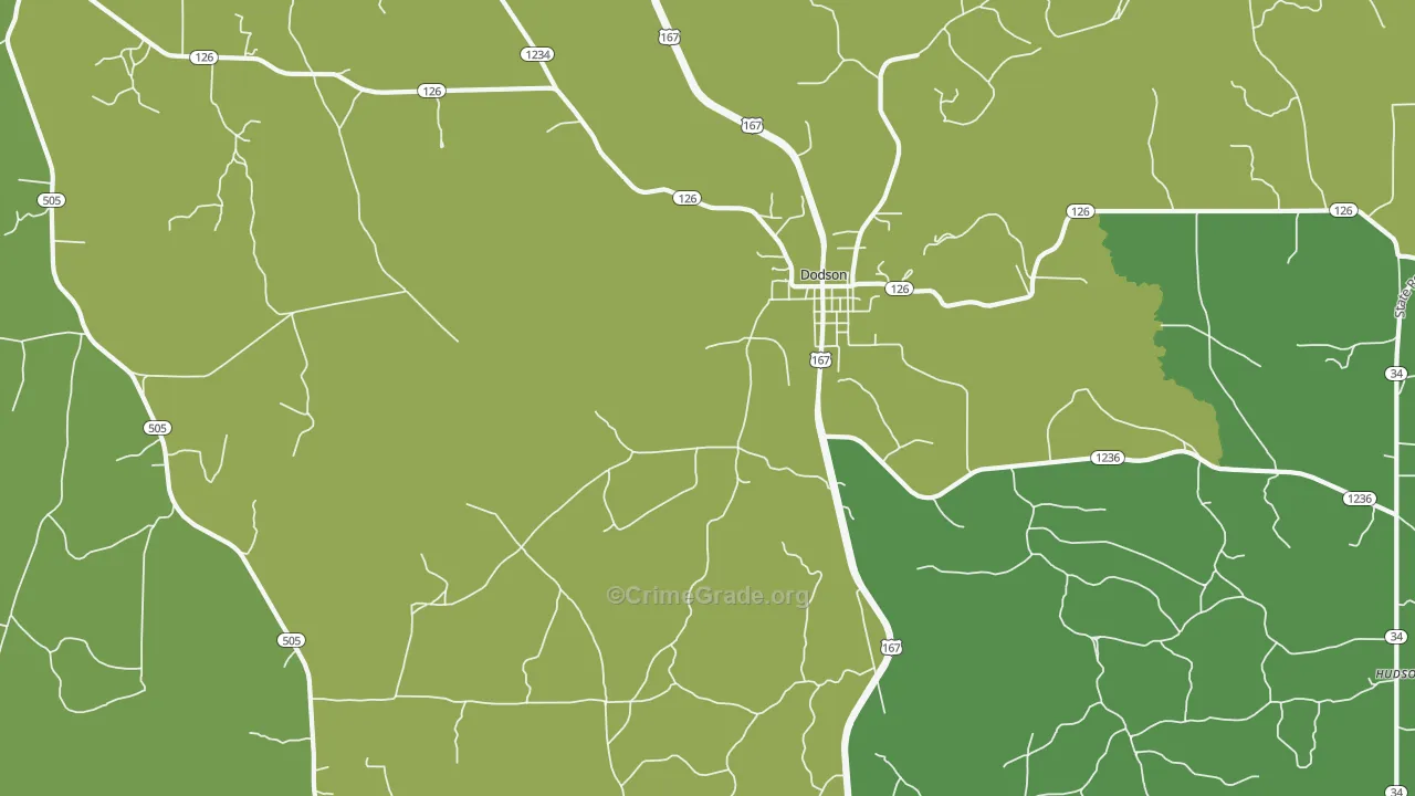 Tannehill, LA Map of Vehicle Theft Rates