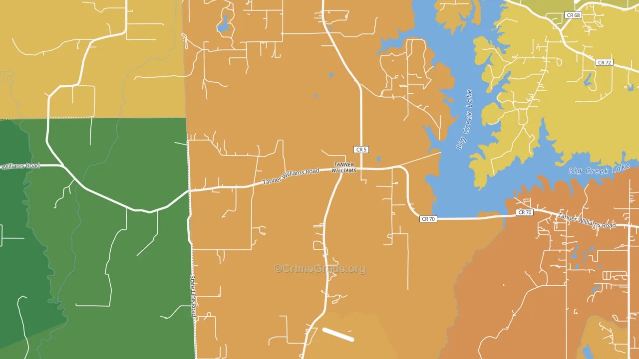 Tanner Williams, AL Map of Vehicle Theft Rates