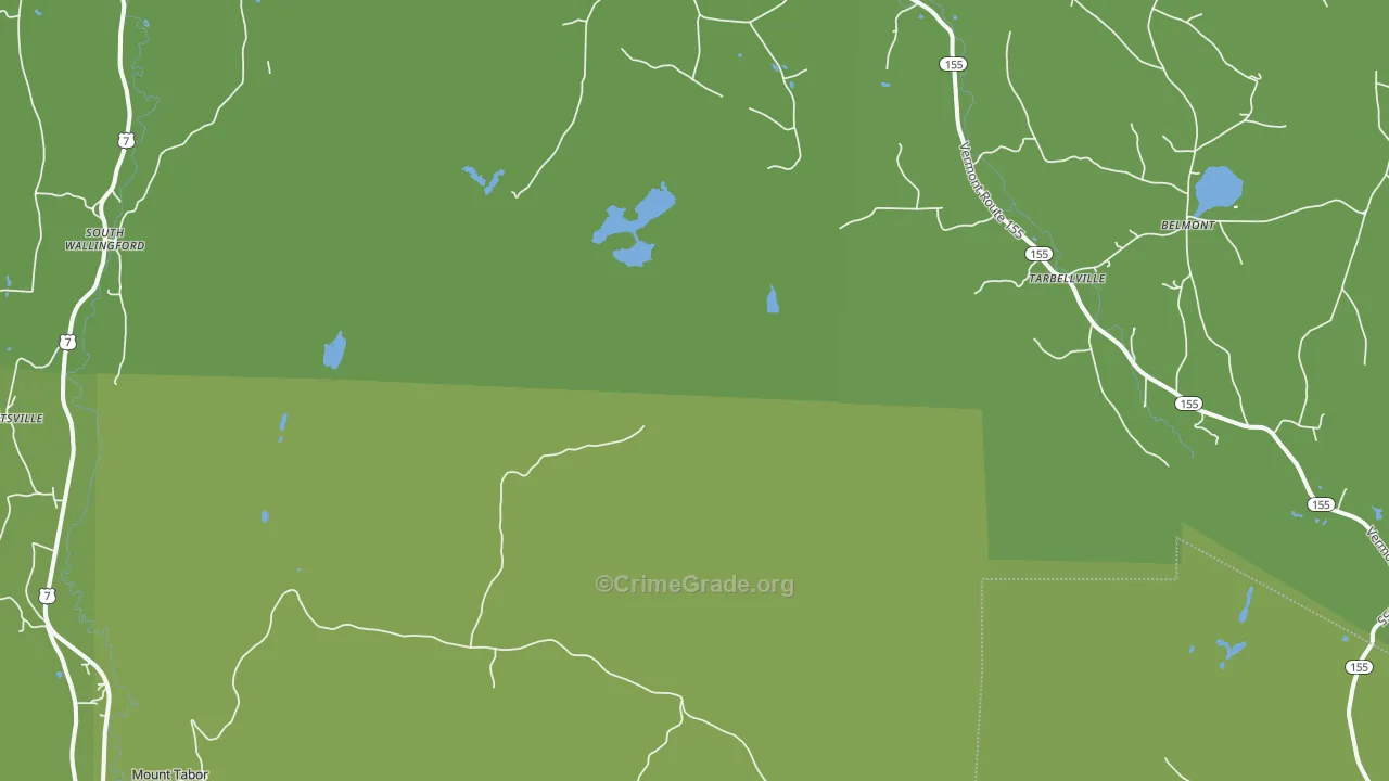 Tarbellville, VT Map of Vehicle Theft Rates