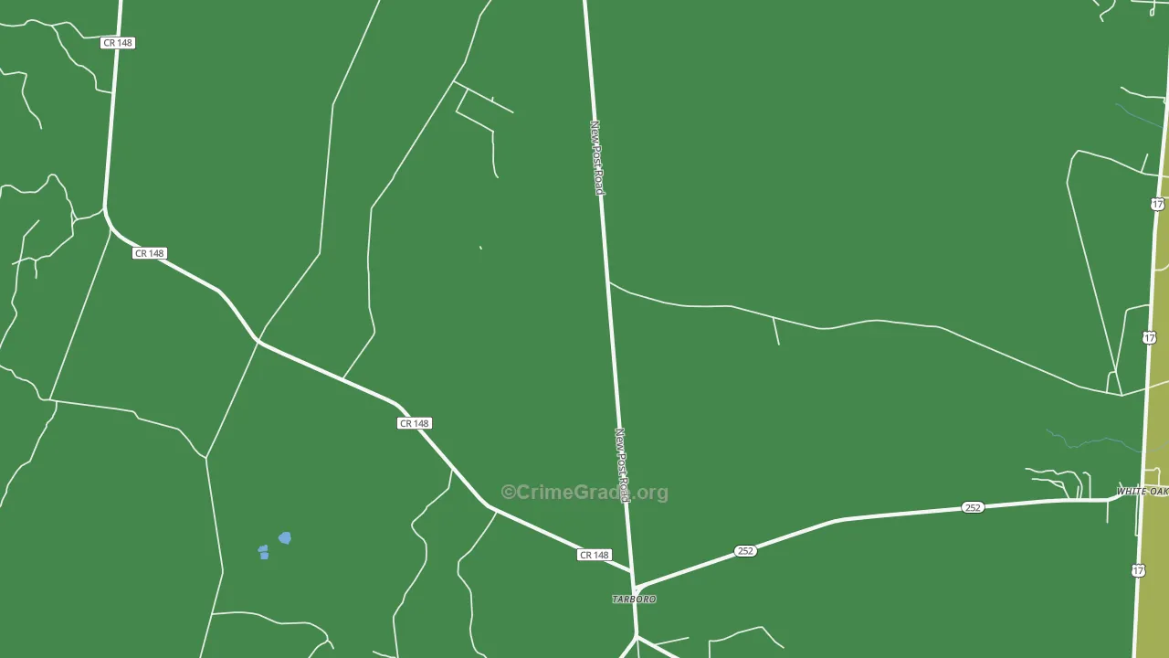 Tarboro, GA Map of Vehicle Theft Rates