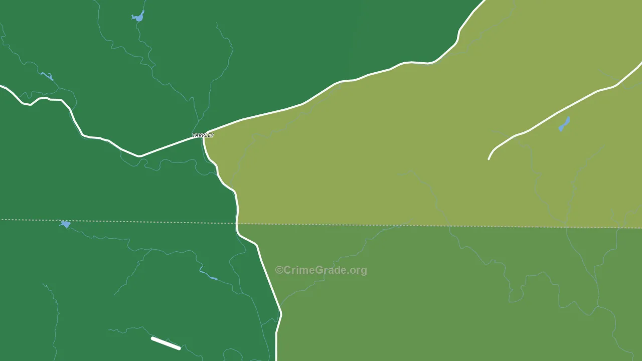 Tarpley, TX Map of Vehicle Theft Rates