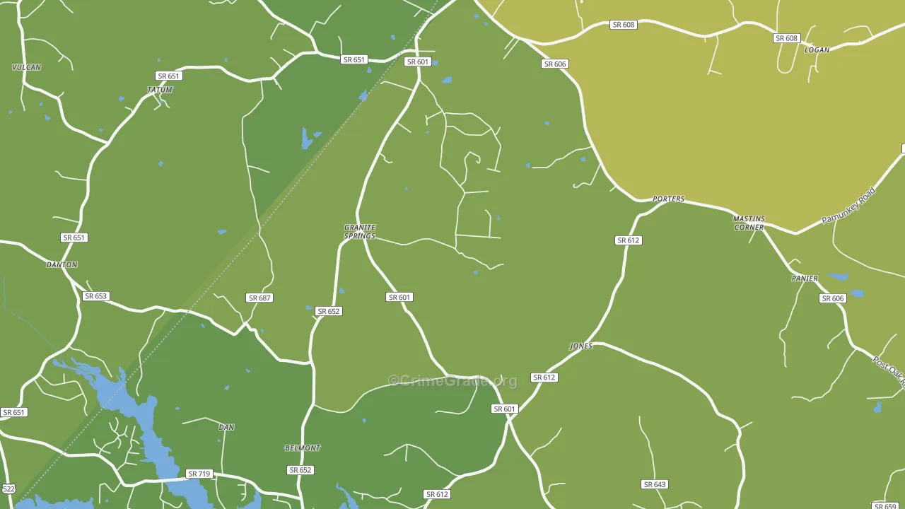 Tatum, VA Map of Vehicle Theft Rates