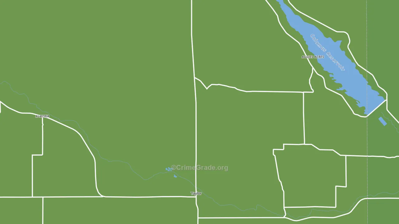 Taylor, NE Map of Vehicle Theft Rates