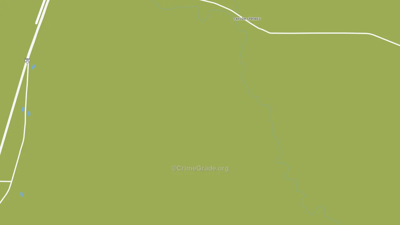 Taylor Springs, NM Map of Vehicle Theft Rates