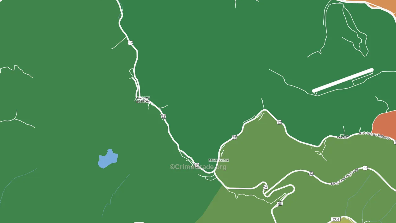 Taylorville, WV Map of Vehicle Theft Rates