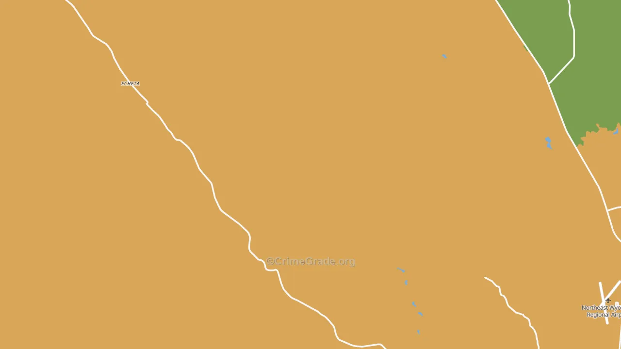 Teckla, WY Map of Vehicle Theft Rates