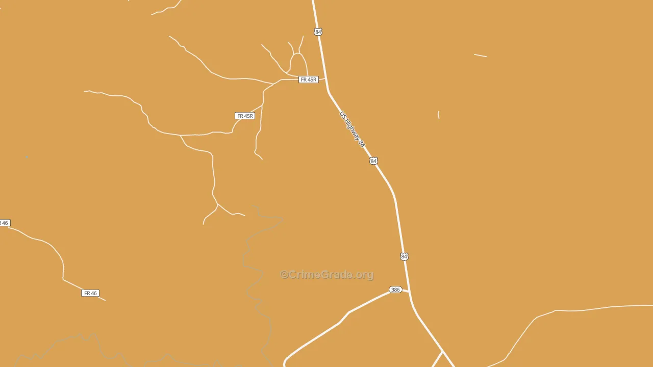 Tecolotito, NM Map of Vehicle Theft Rates