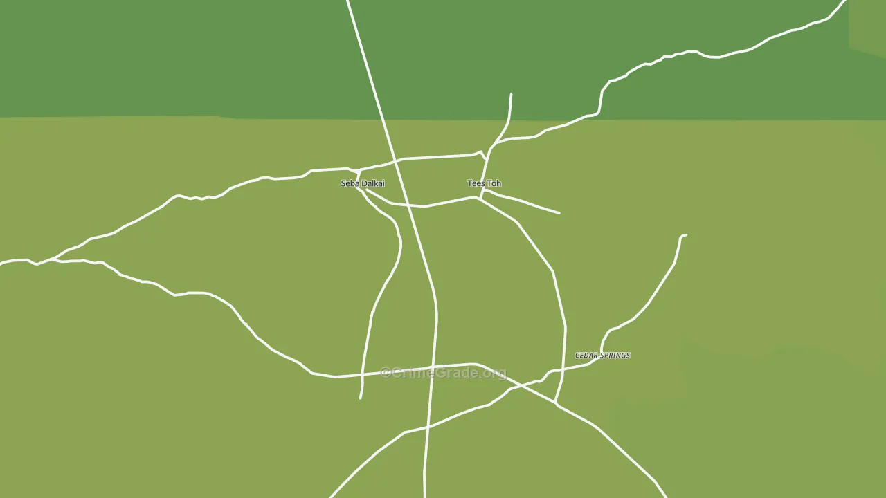 Tees Toh, AZ Map of Vehicle Theft Rates