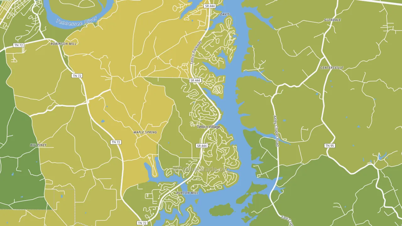 Tellico Village, TN Map of Vehicle Theft Rates
