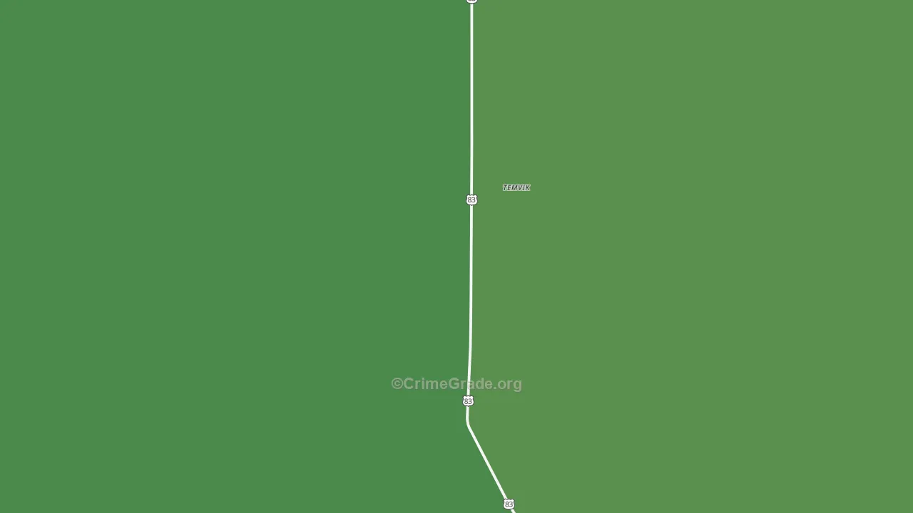 Temvik, ND Map of Vehicle Theft Rates