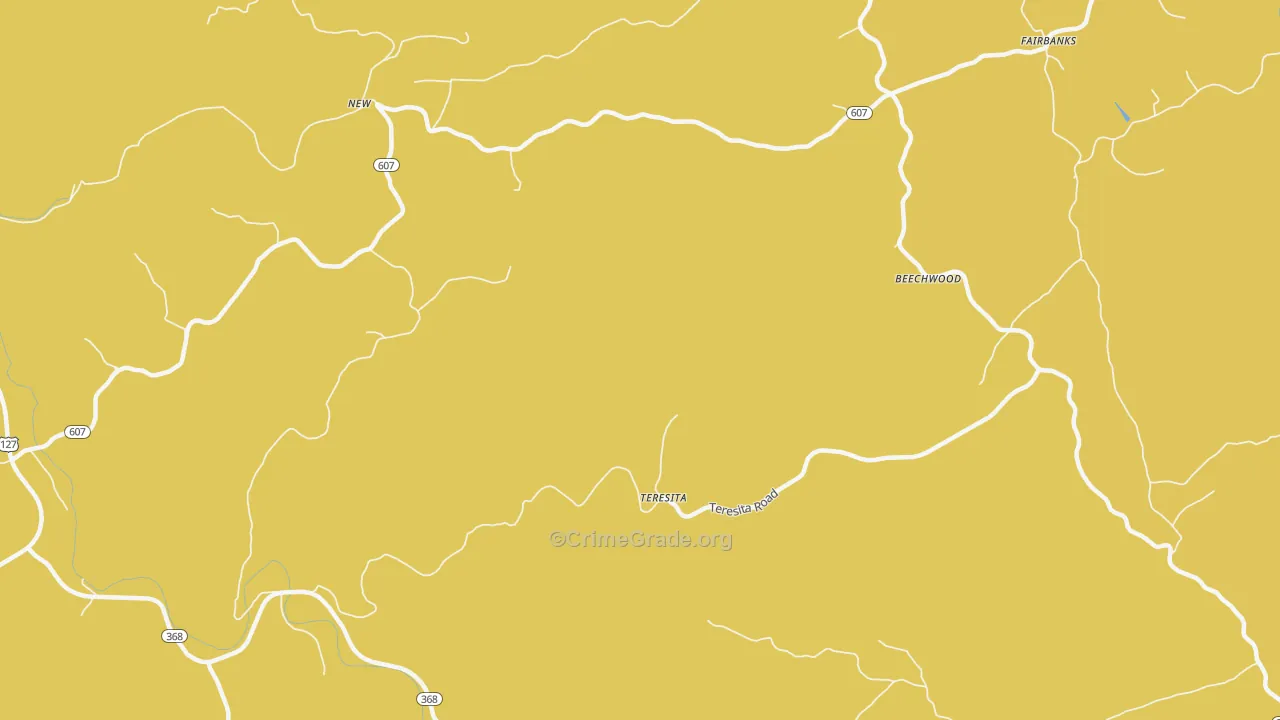 Teresita, KY Map of Vehicle Theft Rates