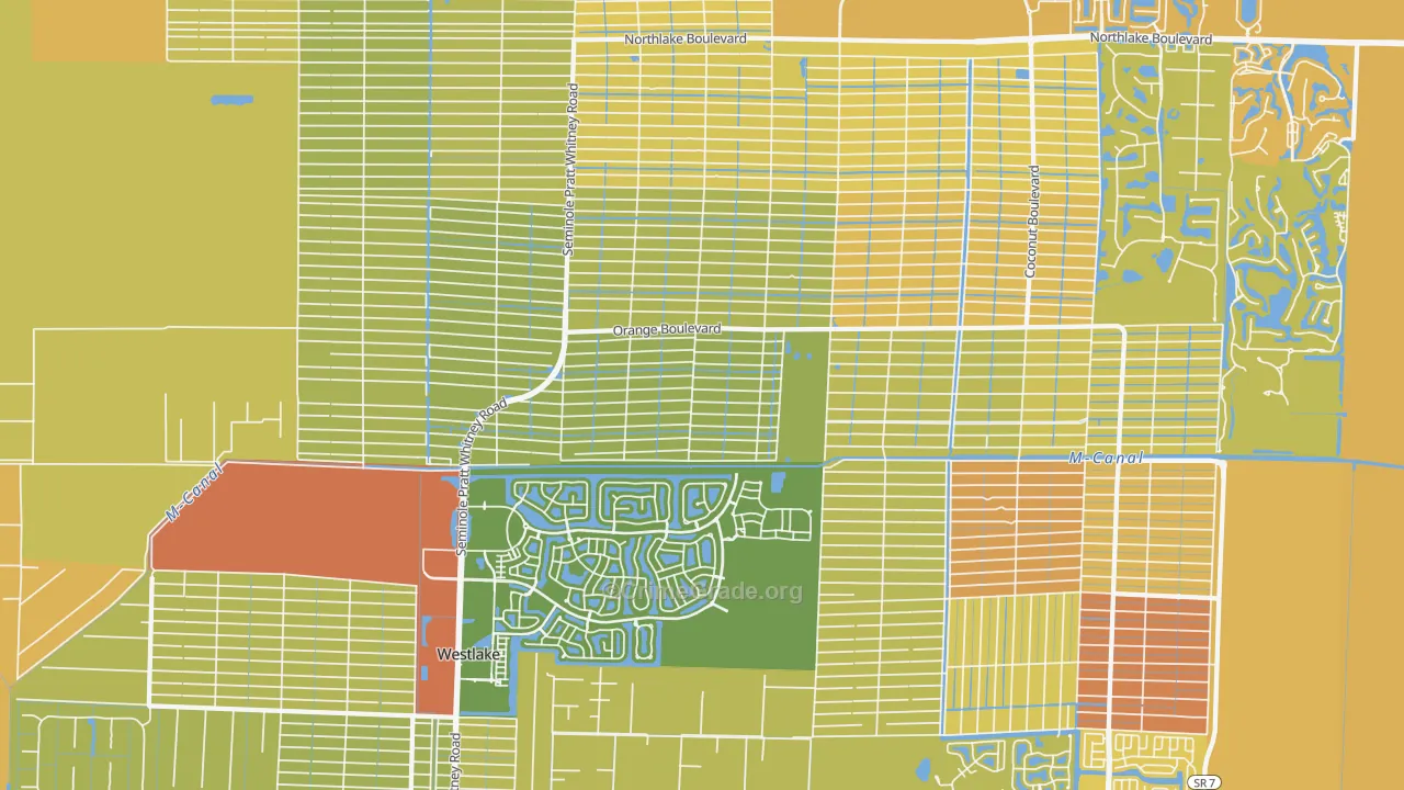 The Acreage, FL Map of Vehicle Theft Rates