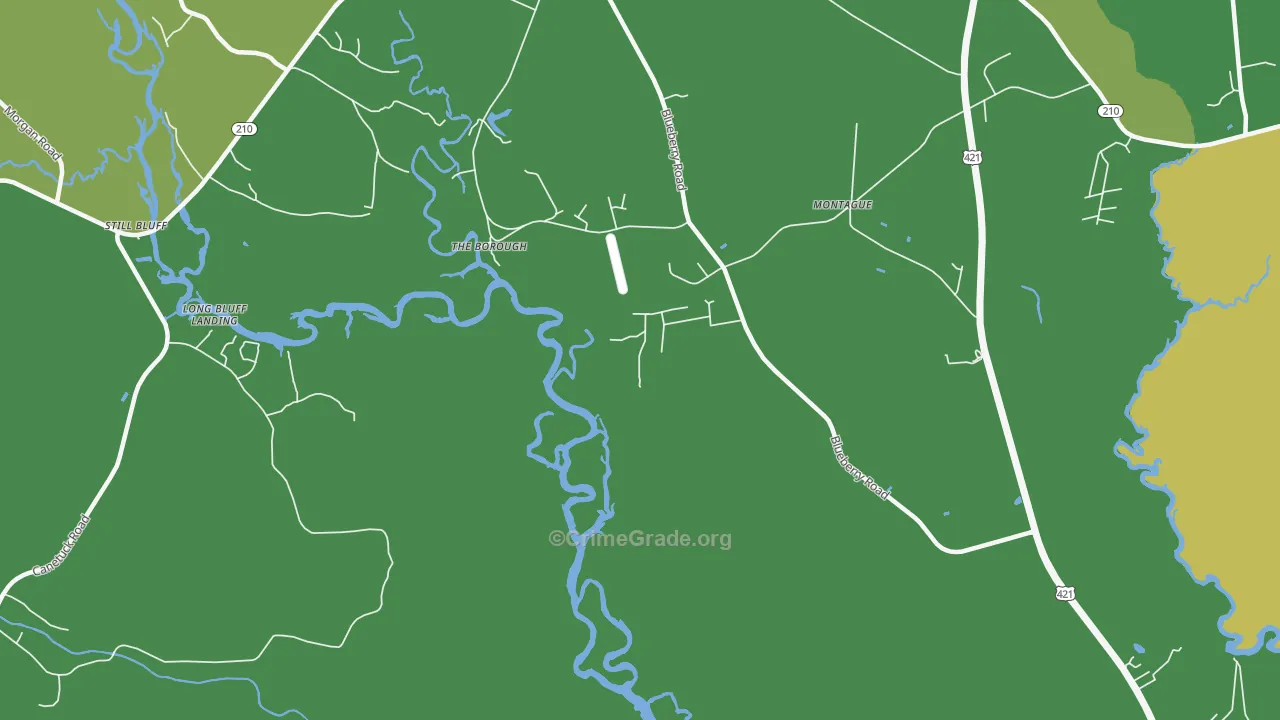 The Borough, NC Map of Vehicle Theft Rates