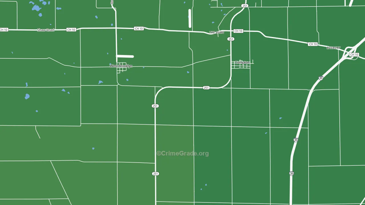 The Burg, IL Map of Vehicle Theft Rates