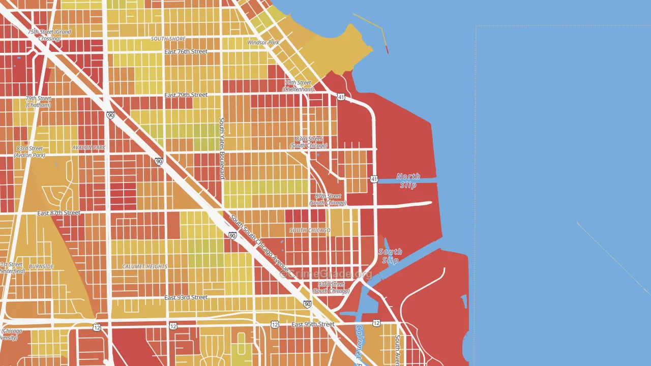The Bush, Chicago, IL Map of Vehicle Theft Rates