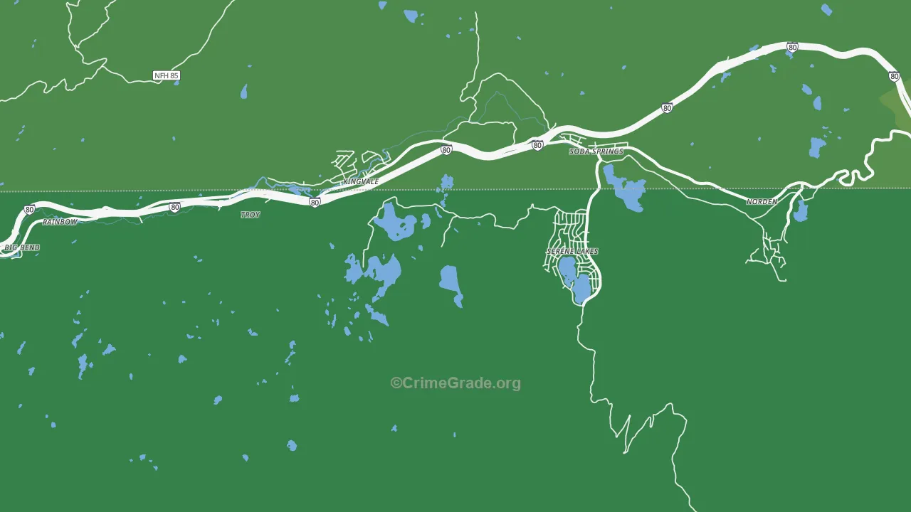 The Cedars, CA Map of Vehicle Theft Rates