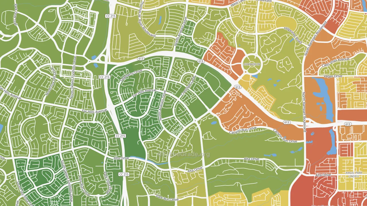 The Crossing, Las Vegas, NV Map of Vehicle Theft Rates